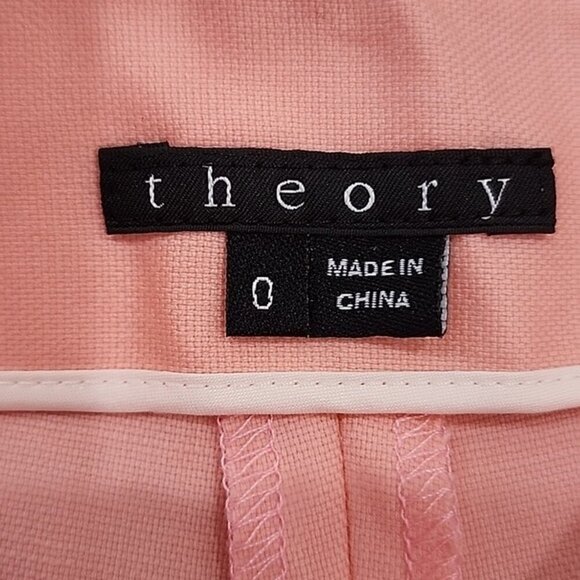 Theory Airfric Shorts Low Rise Dressy Side Zip Pockets 4" Inseam Women's Size 0 - Picture 4 of 6